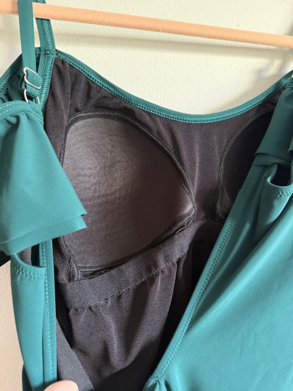Emerald Green Ruffle One-Piece Swimsuit - Picture 5 of 7